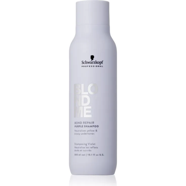 Schwarzkopf Professional Blondme Bond Repair Purple Shampoo, violettes Shampoo zur neutralisierung von Gelbstich für blonde Haare, 300 ml
