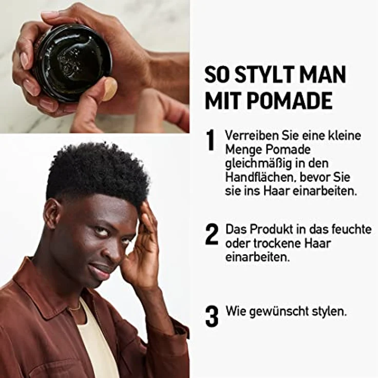 AMERICAN CREW – Pomade, 50 g, Stylingprodukt für Männer, Haarprodukt mit mittlerem Halt, Haarpomade auf Wasserbasis, optimal für glatte Frisuren mit viel Glanz – Bild 4