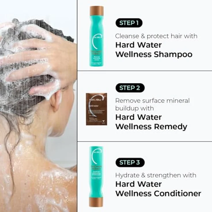 Malibu C Hard Water Wellness Shampoo, 100 % veganes SuperShampoo mit multifunktionaler Tensidtechnologie, 266ml – Bild 5