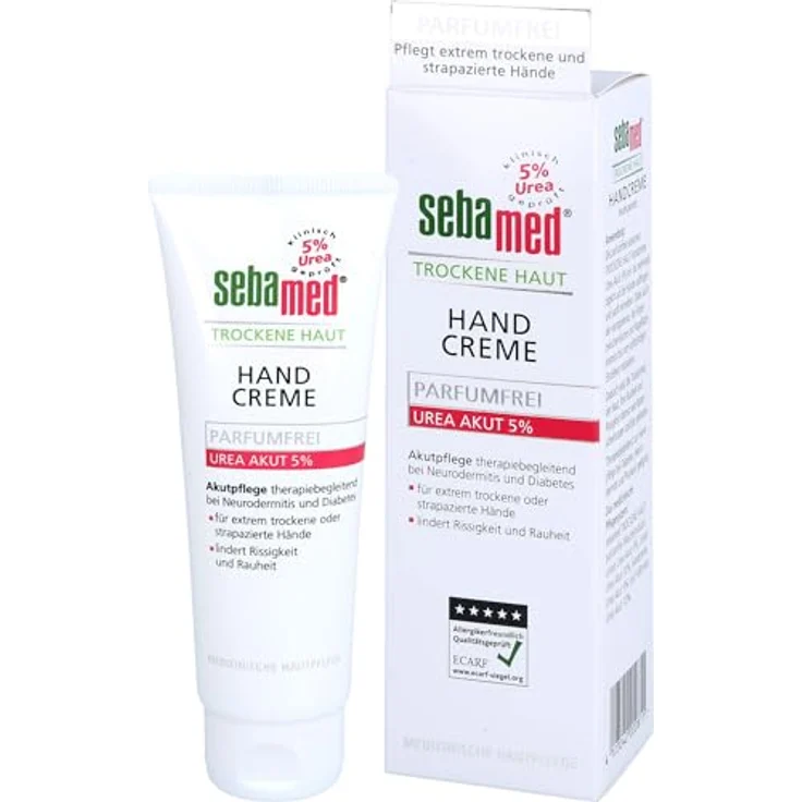 Sebamed Trockene Haut Parfümfrei Handcreme Urea 5% 75 ml – Bild 3