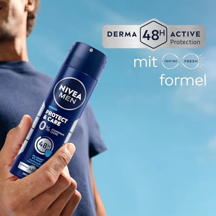 NIVEA MEN Protect & Care Deo Spray, hautfreundliches Deospray ohne Aluminium (ACH) mit 48h Deo-Schutz, pflegendes Deodorant ohne Ethylalkohol, 150 ml – Bild 4