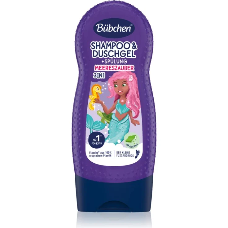 Bübchen Kids 3in1 Shampoo, Conditioner & Shower Gel, feuchtigkeitsspendend für empfindliche Haut, 230 ml