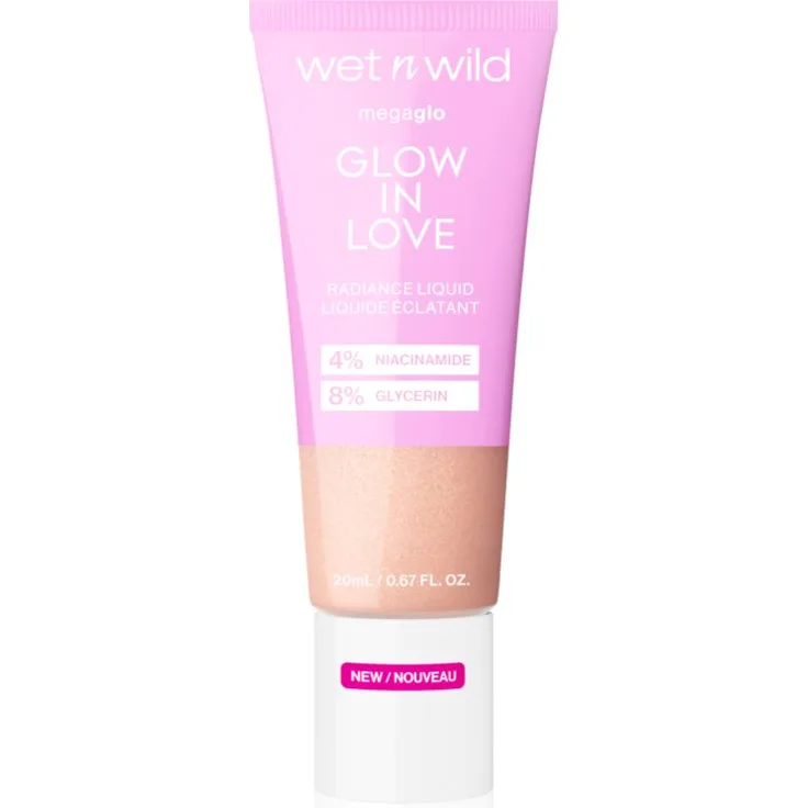 Wet n Wild MegaGlo Flüssiger Aufheller, 20 ml, Highlighter für einen strahlenden Teint mit lichtreflektierenden Pigmenten