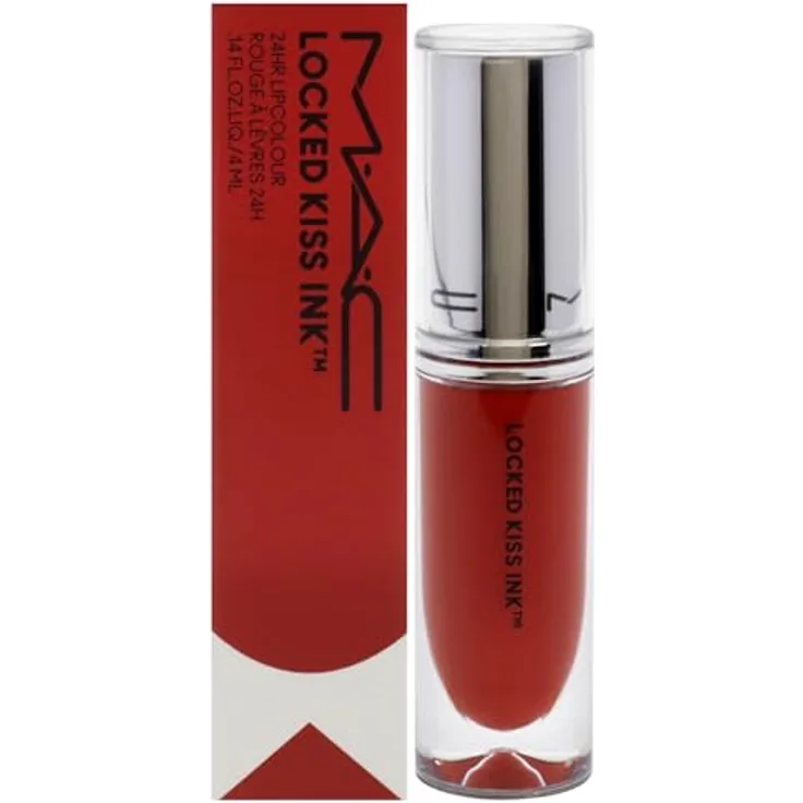 MAC Cosmetics Locked Kiss Ink 24HR Lipcolour, matter flüssiger Lippenstift mit hoher Pigmentierung, Farbton Vicious, 4 ml