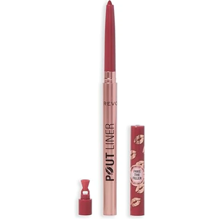 Makeup Revolution Pout Liner Lippenkonturenstift für mehr Volumen, Farbton Melba Warm Peach, 0.2 g, vegan, langanhaltend, cremige Textur – Bild 1