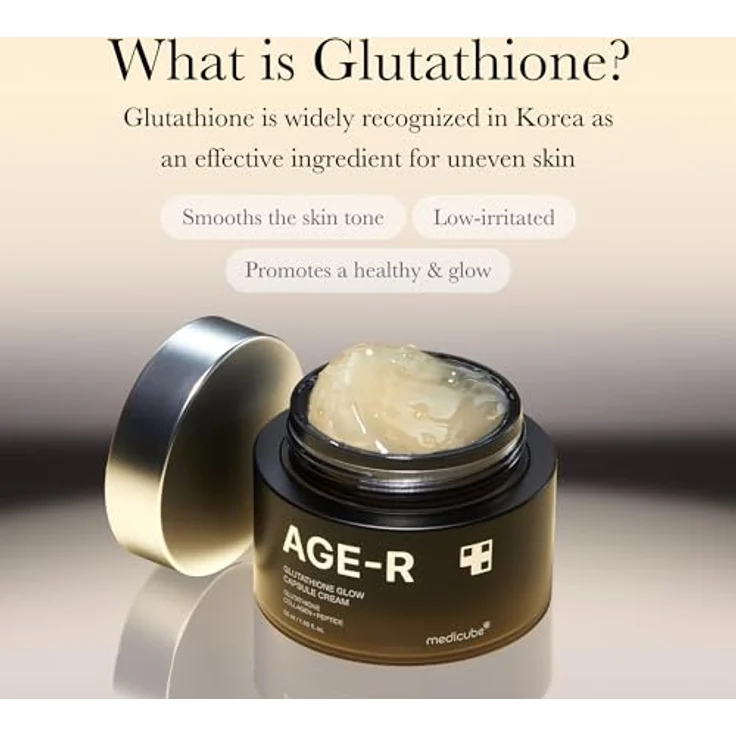 Medicube Age R Glutathione Glow Capsule Cream, Anti-Aging Gesichtscreme mit Glutathion, 50ml für strahlenden Teint und verbesserte Elastizität – Bild 4