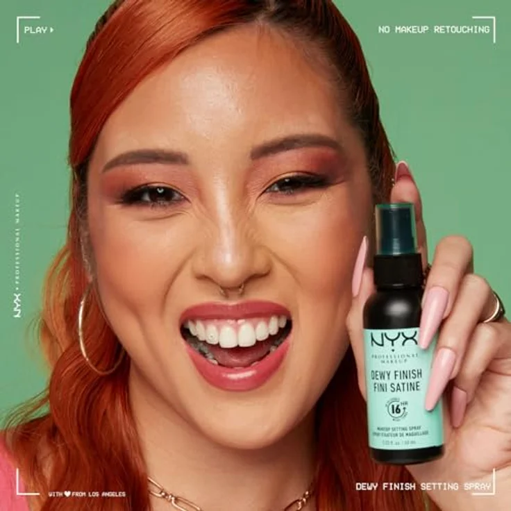 NYX Professional Makeup Setting Spray, Langanhaltende Fixierung, Vegane Formel, Dewy Finish, 2er Pack, 60 ml – Bild 4