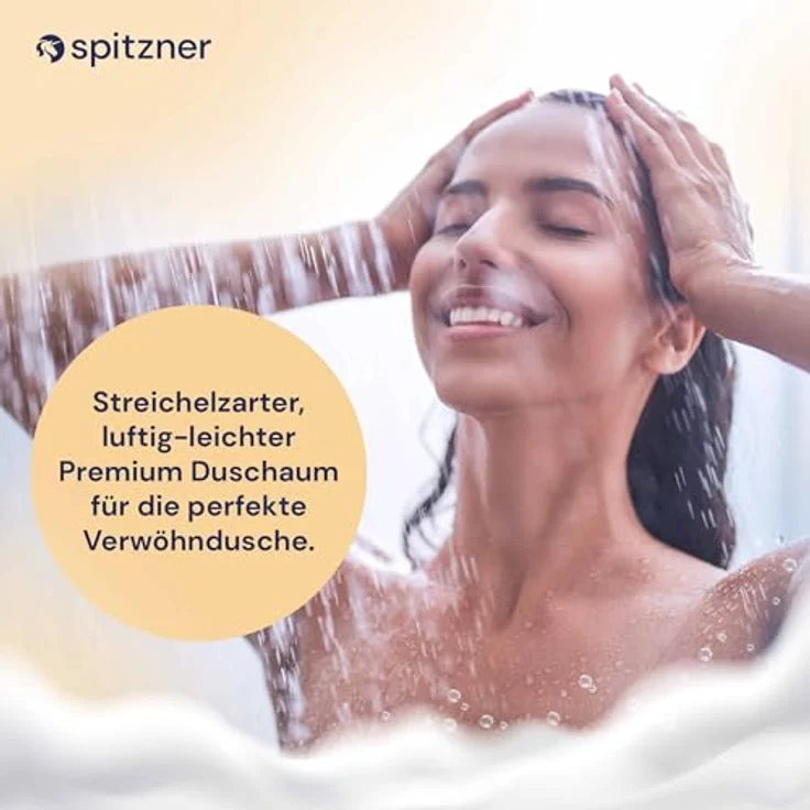 Spitzner Duschschaum Creme, 2 x 150 ml, sanfte Reinigung mit Jasmin-, Rosen- und Sandelholzduft, dermatologisch getestet, vegan und umweltfreundlich – Bild 5