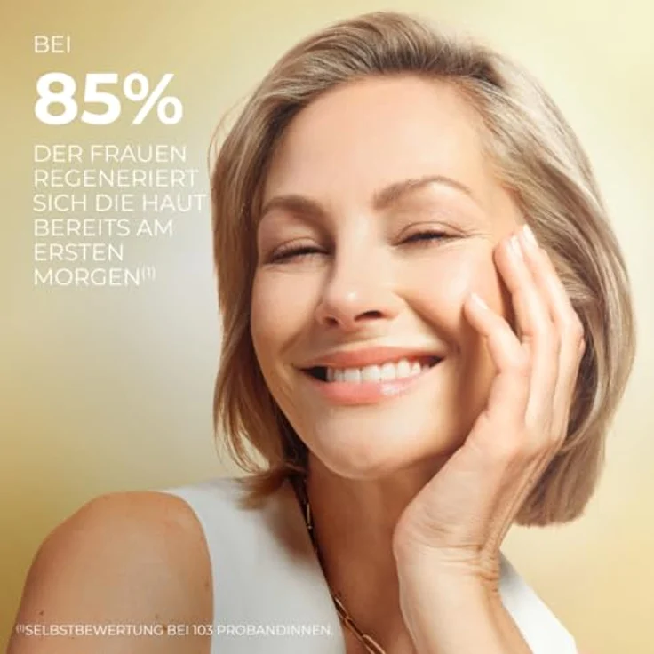 Yves Rocher Zweiphasen Nachtkonzentrat Anti-Aging, 2-Phasen Serum-Öl mit Gold-Achillea, regeneriert und nährt über Nacht, 30 ml – Bild 4