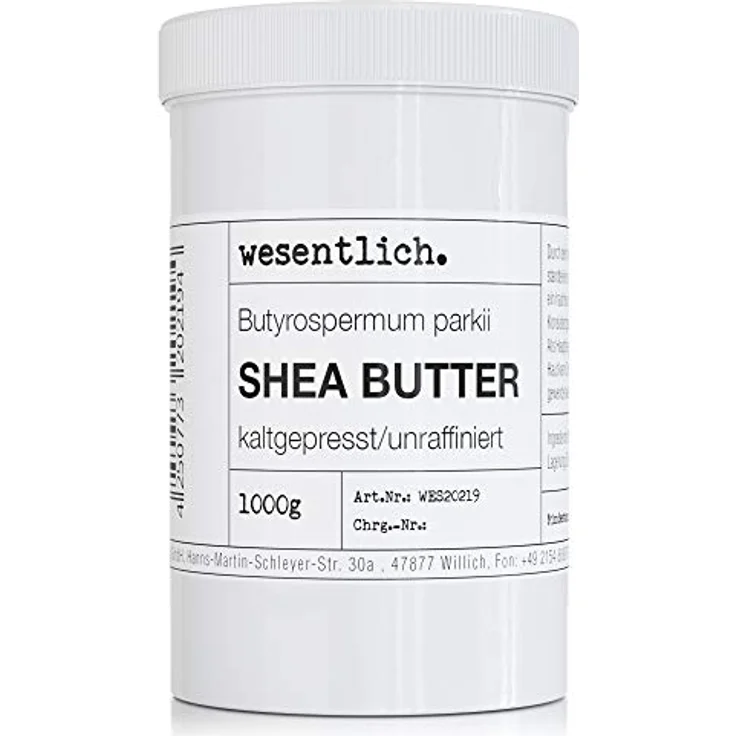 Sheabutter kaltgepresst und unraffiniert 1000g - 100% reine Pflege oder perfekte Basis für hochwertige Pflegeprodukte von wesentlich. – Bild 1