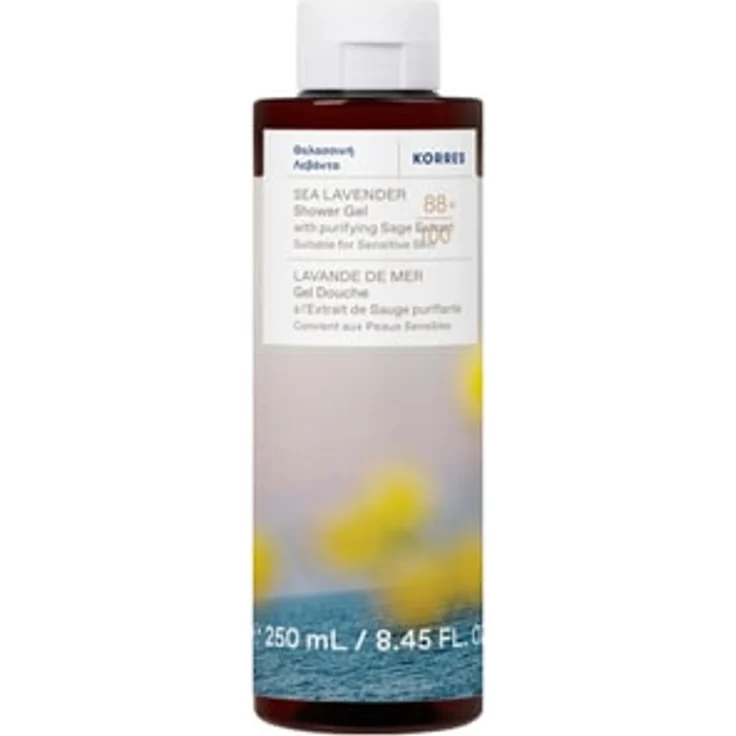KORRES Sea Lavender Renewing Body Cleanser, Duschgel mit griechischem Salbeiextrakt und Aloe für alle Hauttypen, 250 ml