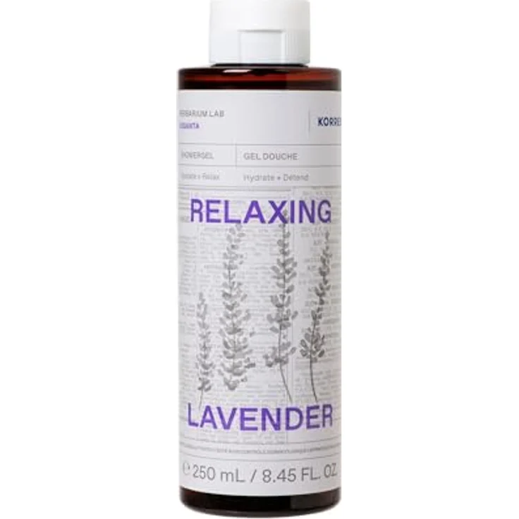Korres Relaxing Lavender Duschgel 250 ml, entspannendes Duschbad mit feuchtigkeitsspendender Wirkung und beruhigendem Duft – Bild 1
