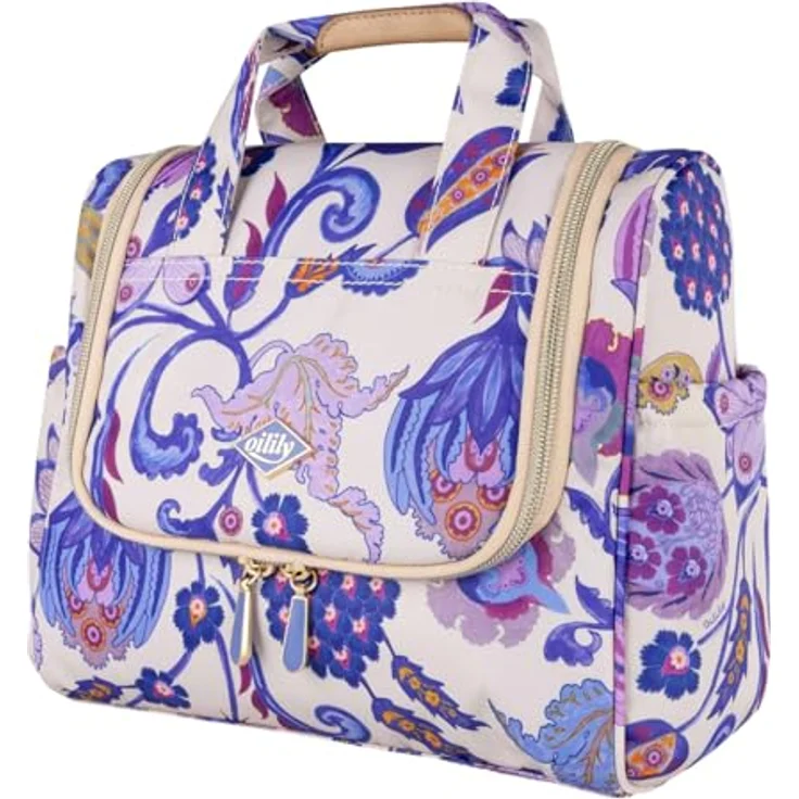 Oilily Kosmetiktasche Cathy Travel Kit, 5 Fächer, mit Haken, Shifting Sand beige, 26x20x10 cm – Bild 2