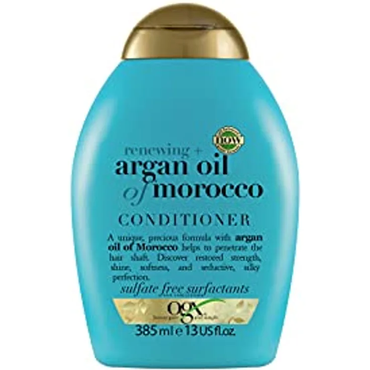 OGX Renewing + Argan Oil of Morocco Conditioner (385 ml), regenerierende Haarspülung mit marokkanischem Arganöl, Haarpflege Spülung, sulfatfrei