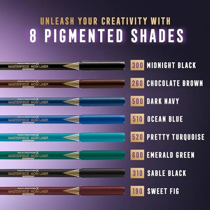 Max Factor, Masterpiece WOW Liner 310 Sable Black, 1.2 g - Intensive und lebendige Farben ab der ersten Anwendung – Bild 4