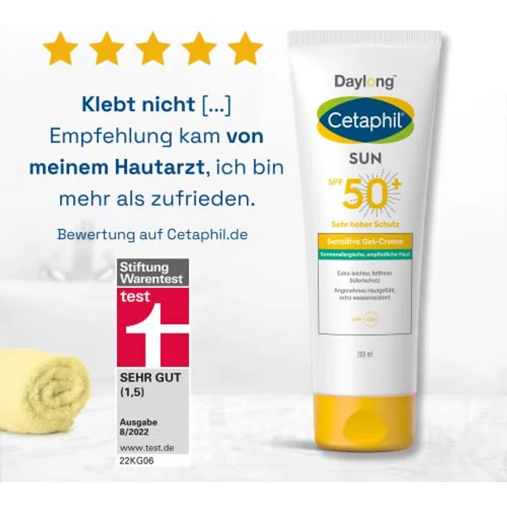 Cetaphil Produkte Cetaphil Produkte Cetaphil Sun Daylong SPF 50 sensitive Gel Sonnencreme 200 ml – Bild 5