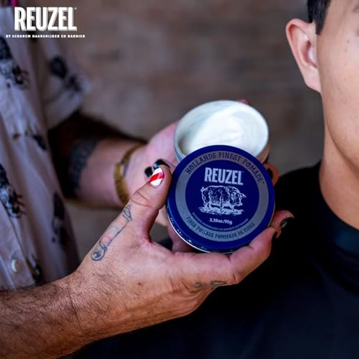 Reuzel Fiber Pomade, Haarpomade für Herren, 95 g, langanhaltende Fixierung, leicht auswaschbar, gesunder Glanz, Textur und Form – Bild 7