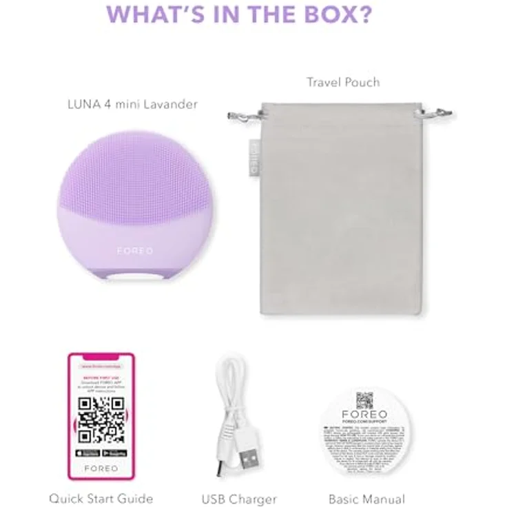 FOREO Elektrische Gesichtsreinigungsbürste LUNA™ 4 mini, T-Sonic™ Pulsationen, USB-Ladung, 2-Zonen-Bürstenkopf, Pink – Bild 8