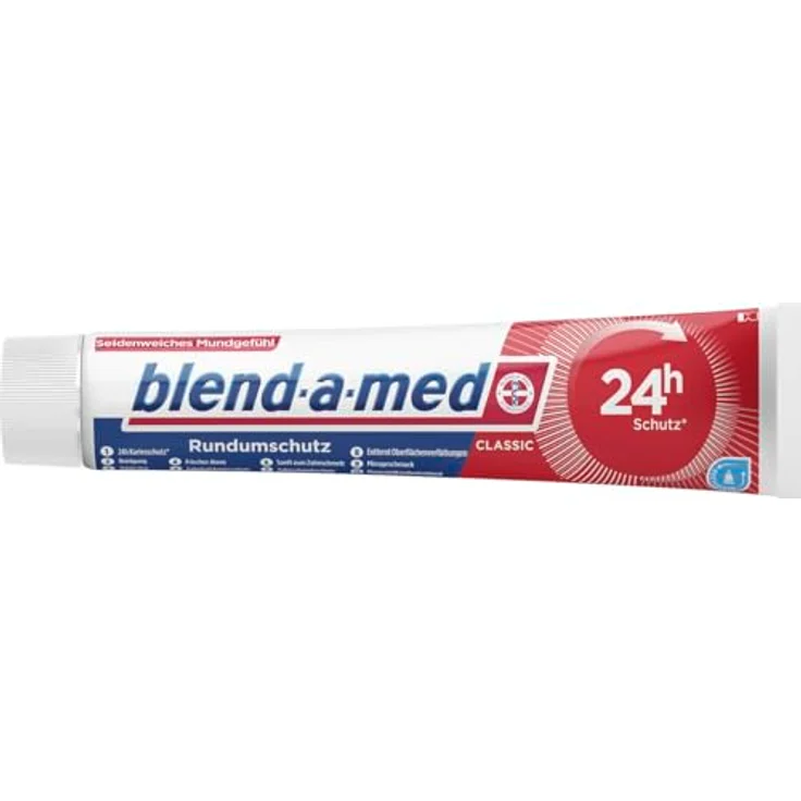 Blend-a-med Zahnpasta Classic, 75 ml - 24h Rundumschutz, Fluorid, Minzgeschmack, Kariesschutz