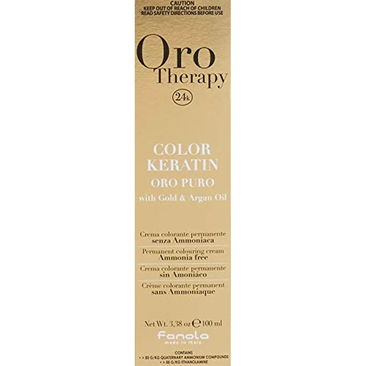 Fanola Oro Puro Therapy Color Keratin Haarfarbe 8.1 Hellblond Asch 100 ml – Bild 2