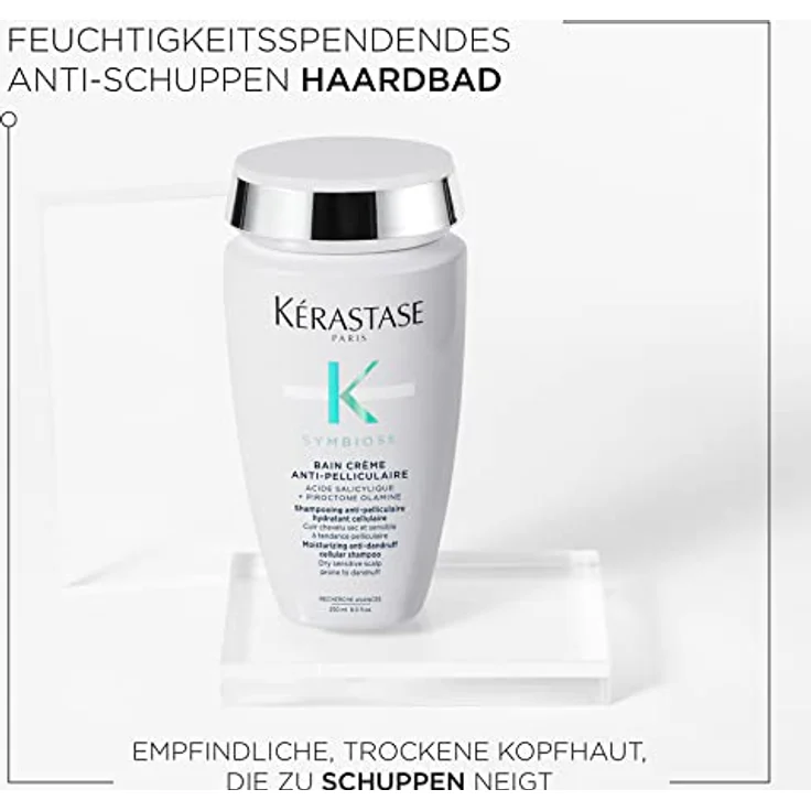 Kérastase Symbiose, Feuchtigkeitsspendendes Anti-Schuppen Shampoo, Für trockene und empfindliche Kopfhaut, Ohne Sulfate und Silikone, Bain Crème Anti-Pelliculaire, 250 ml – Bild 2