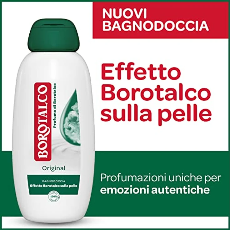 Borotalco Original Duschbad, Duschgel mit Borotalkum-Duft, feuchtigkeitsspendende Formel, dermatologisch getestet, 600 ml Flasche – Bild 4
