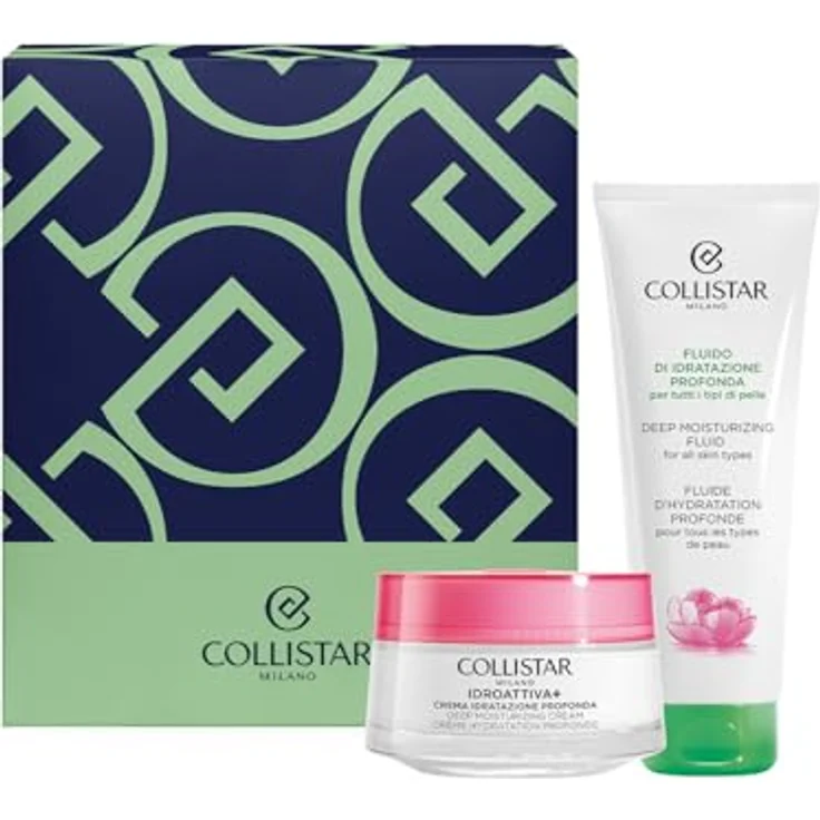 Collistar Face Set Geschenkset, Bodylotion für Damen mit feuchtigkeitsspendender Creme und Fluid, 50 ml & 100 ml – Bild 1
