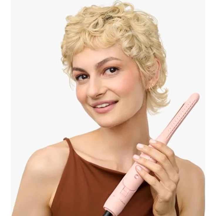 Wavytalk Cool Curl Pencil Airflow Lockenstab, 0,65 Zoll Mini Glätteisen für Kurze Haare, 5 Temperaturstufen, 360° Kühlluft-Technologie, leicht und kompakt – Bild 2