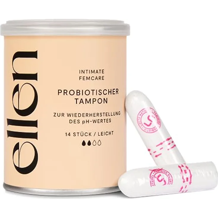 ellen Probiotischer Tampon Leicht, natürliche Unterstützung für den pH-Wert im Intimbereich