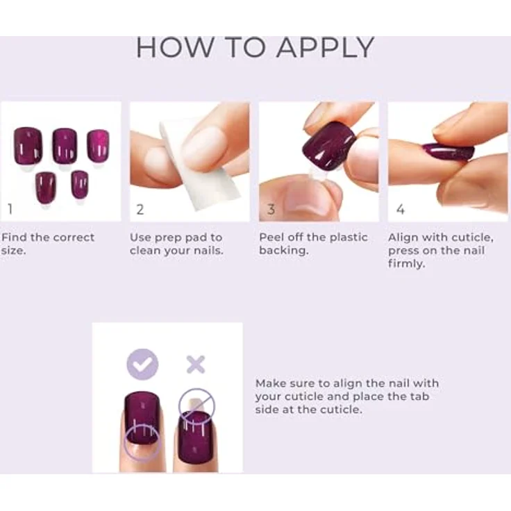 KISS Color FX imPress, selbstklebende künstliche Fingernägel, Sour Love, 30 St. – Bild 8