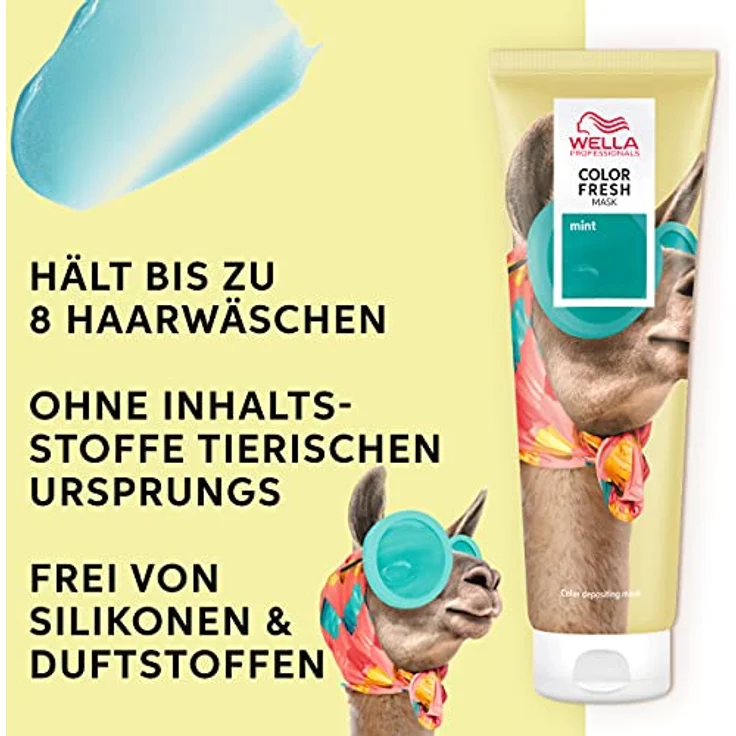 Wella Professionals Color Fresh Mask Mint - Haarkur mit Avocadoöl für aufgehelltes und helles Haar - 150 ml – Bild 2