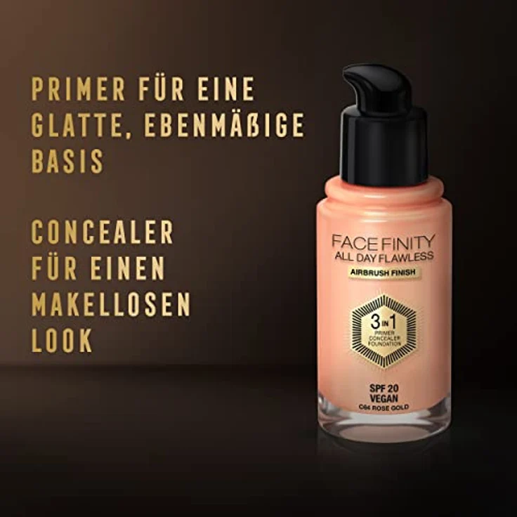 Max Factor Facefinity 3IN1 Primer, Concealer & Foundation #64 30 ml – Bild 6