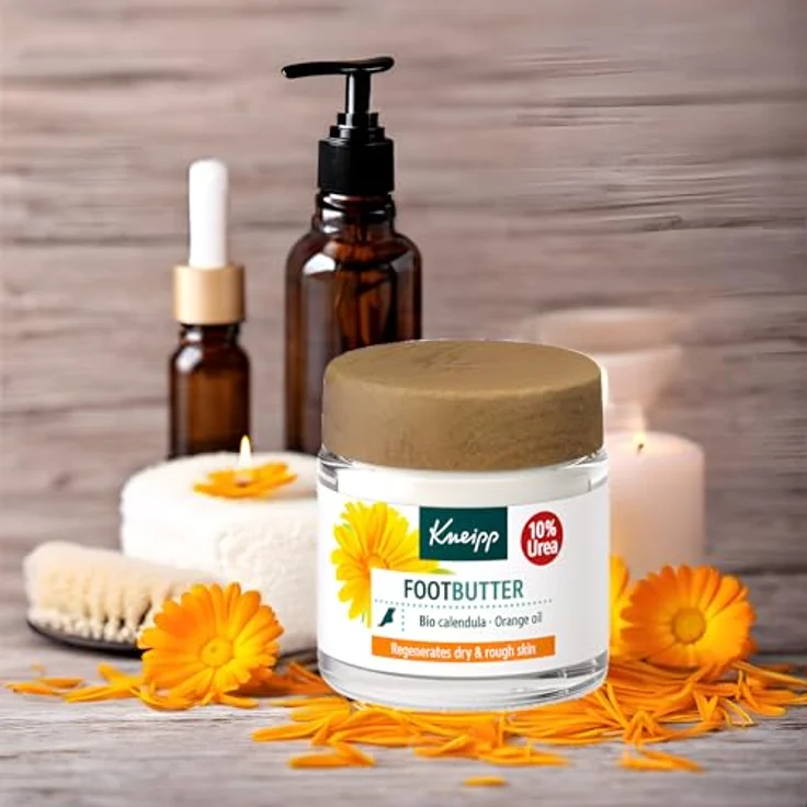 Kneipp Fußball-Eimer, Fußpflege mit Urea, Panthenol, Vitamin E und Ringelblume, feuchtigkeitsspendend, desodorierend, plastikfrei, 100 ml, Orangenduft – Bild 5