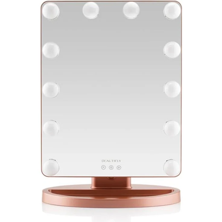 Beautifly Mirror GlamourVue, Hochauflösender Make-up Spiegel mit einstellbarer Beleuchtung