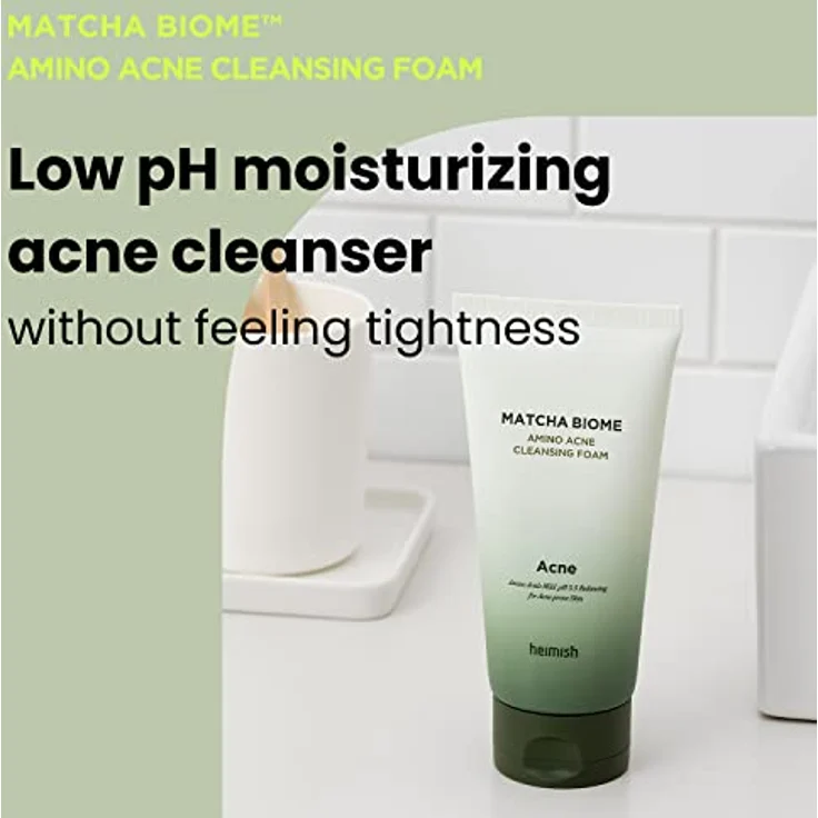HEIMISH Matcha Biome Amino Acne Cleansing Foam, Reinigungsschaum gegen Akne, 150 g – Bild 2