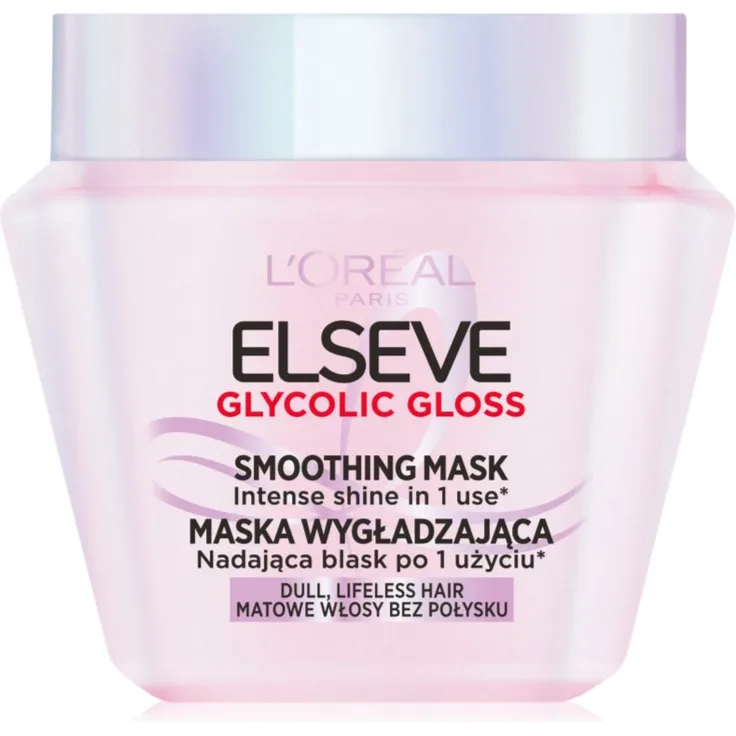 L’Oréal Paris Elseve Glycolic Gloss Maske, Haarmaske für glänzendes und geschmeidiges Haar, 300 ml