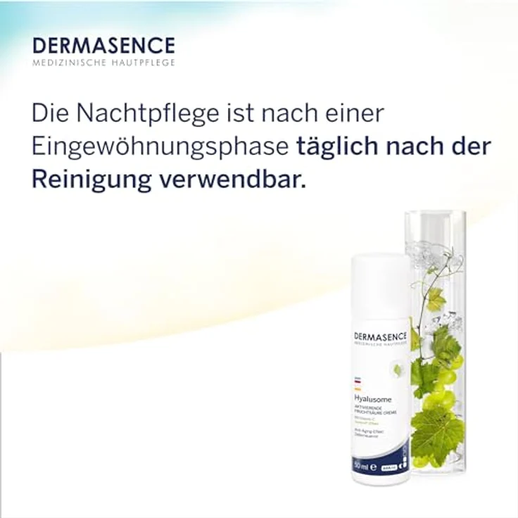DERMASENCE Hyalusome Aktivierende Fruchtsäure Creme, 50 ml - Intensiv aktivierende Creme mit Vitamin C und 8% Glycolsäure, Feuchtigkeitsspendend, Hautschützend, 50 ml – Bild 5