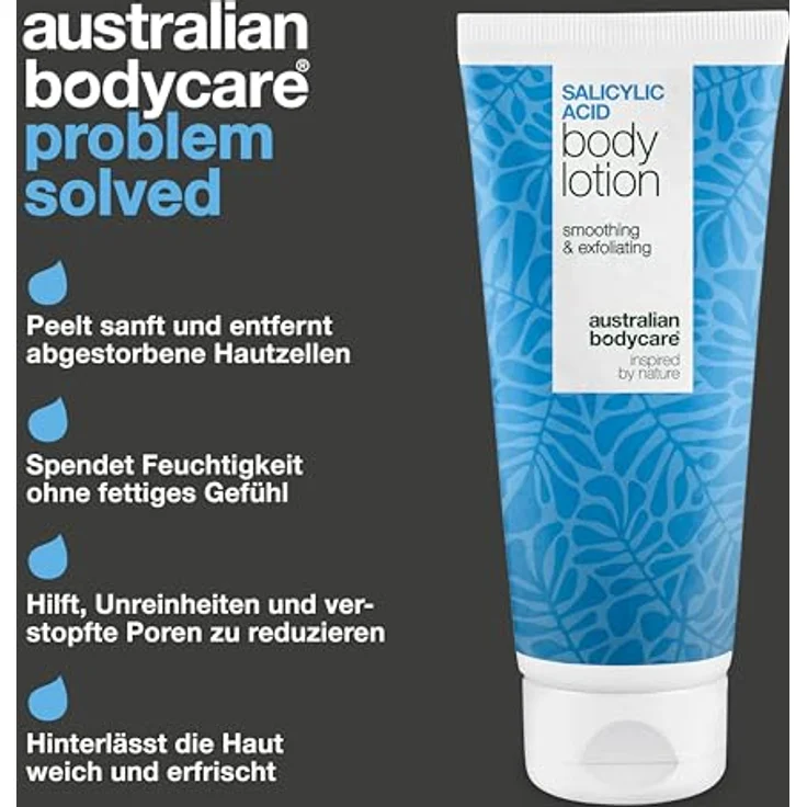 Australian Bodycare Bodylotion mit Salicylsäure, BHA, Niacinamid und Hyaluronsäure – gegen Unreinheiten, trockene und fettige Haut, 300 ml – Bild 3
