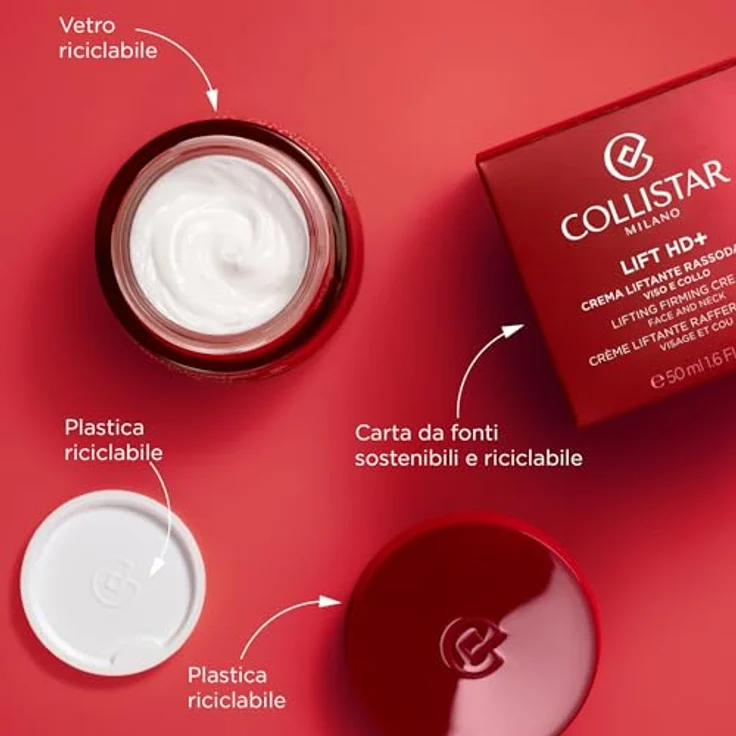 Collistar Lift HD+ Straffende Lifting-Creme für Gesicht und Hals, 50ml, sofortiger Spanneffekt, sichtbar reduzierte Falten, elastischere Haut, silikonfrei, vegan ok – Bild 5