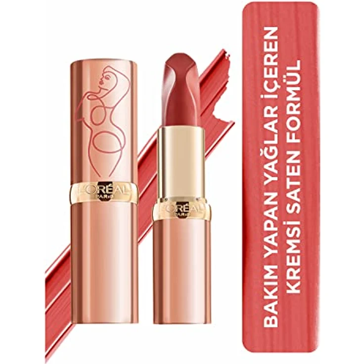 L'Oréal Paris Lippenstift mit samtigem Finish im intensiven Nude-Ton, Color Riche Les Nus, Nr. 176 Irreveren (rosarot), 1 x 4,5 g – Bild 1