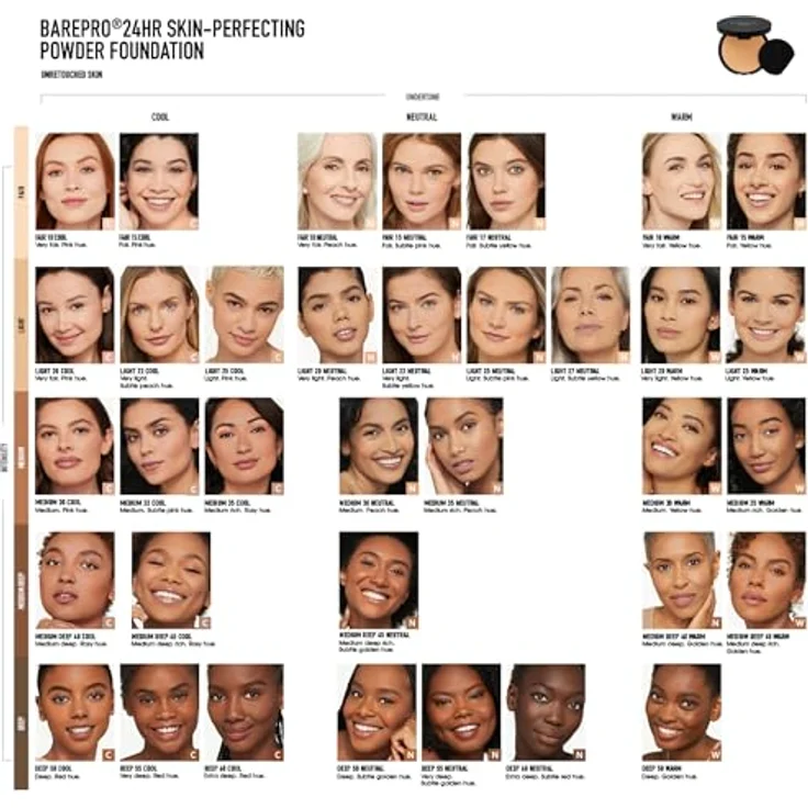Bare Minerals Barepro 16-Hour Powder Foundation, langanhaltende Puder-Foundation mit schichtbarer Deckkraft, 27-Neutral - 8g – Bild 7