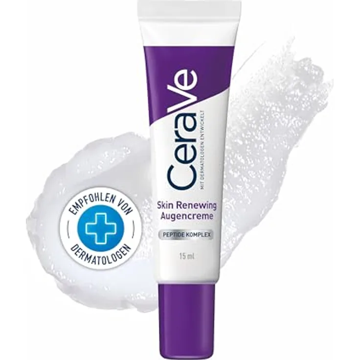 CeraVe Skin Renewing Augencreme, feuchtigkeitsspendende Augenpflege mit beruhigenden Inhaltsstoffen