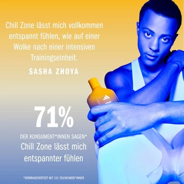 adidas Vibes Chill Zone Eau de Parfum, entspannender Unisex-Duft mit würzigen Noten, 100ml – Bild 4