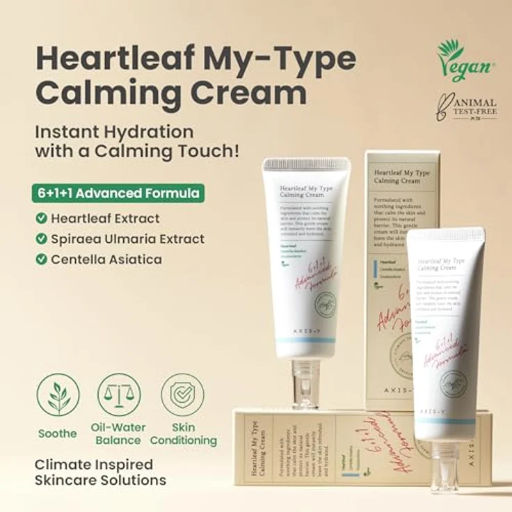 AXIS-Y 6+1+1 Advanced Formula Heartleaf My Type Calming Cream, Leichte Gelcreme zur Beruhigung empfindlicher Haut, 60 ml – Bild 7
