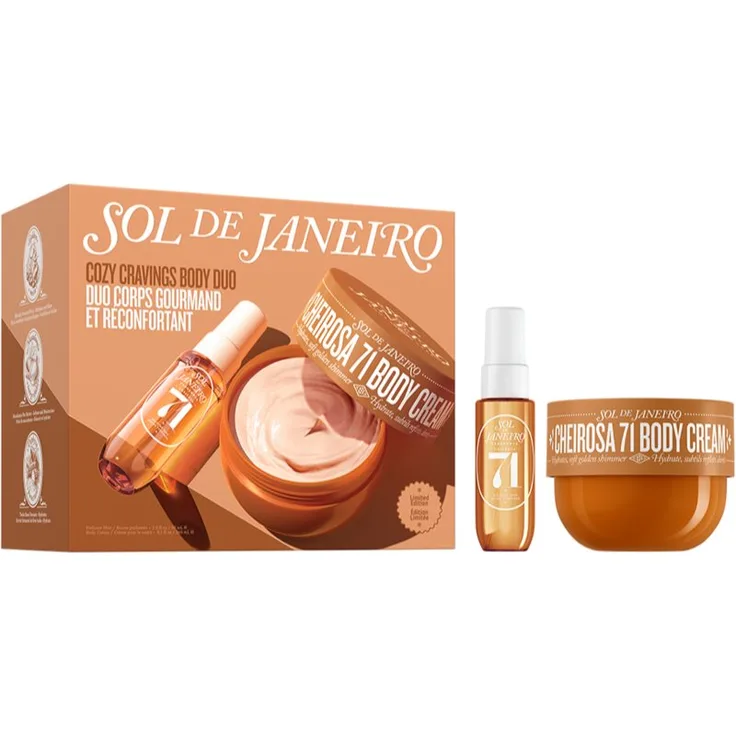 Sol de Janeiro Cheriosa '71 Geschenkset für Damen, Körpercreme 240 ml und Bodyspray 30 ml in dekorativer Geschenkverpackung