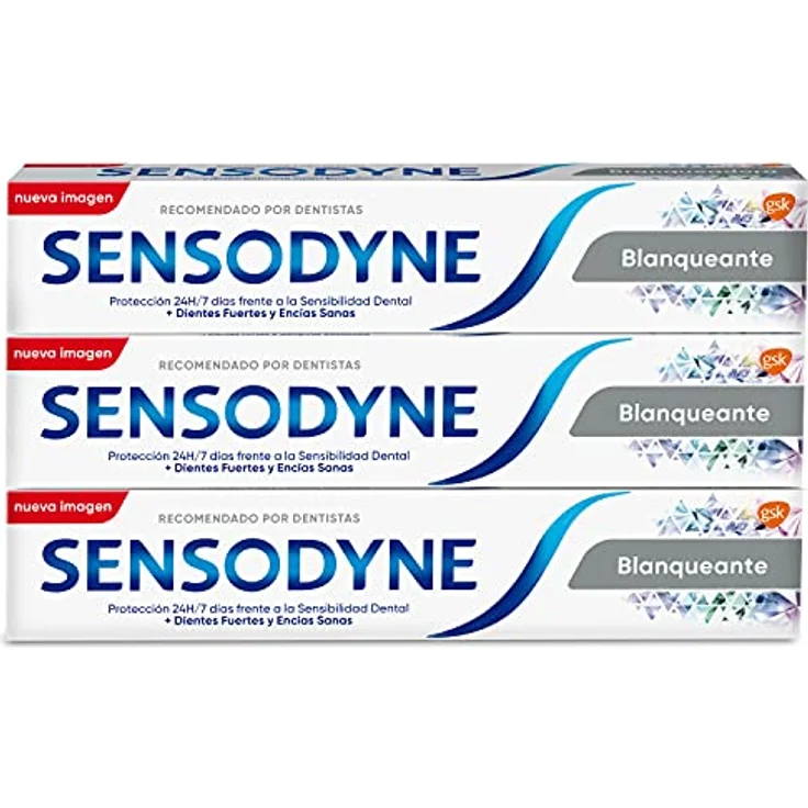 Sensodyne Zahnpasta, Aufhellend, mit Blume, für empfindliche Zähne, 3 x 75 ml – Bild 2