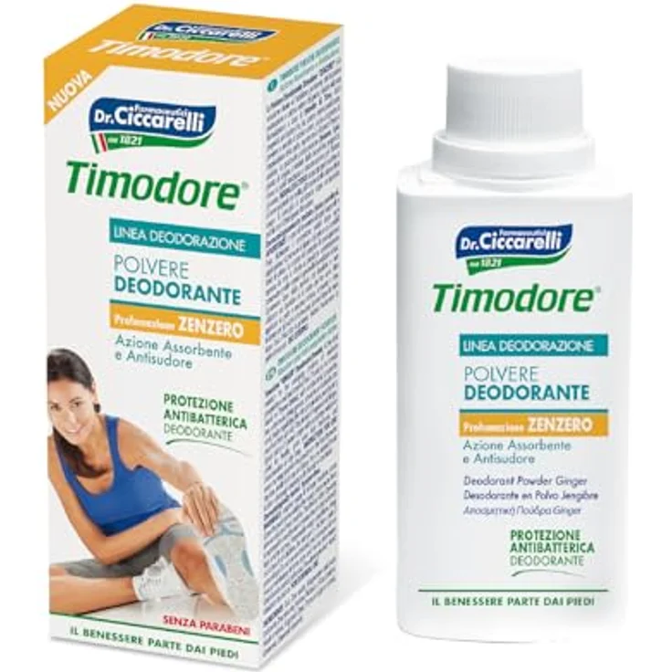 Dr.Ciccarelli Dottor Ciccarelli Timodore deodorant für Füsse in Puder form Ingwer 75 g – Bild 2