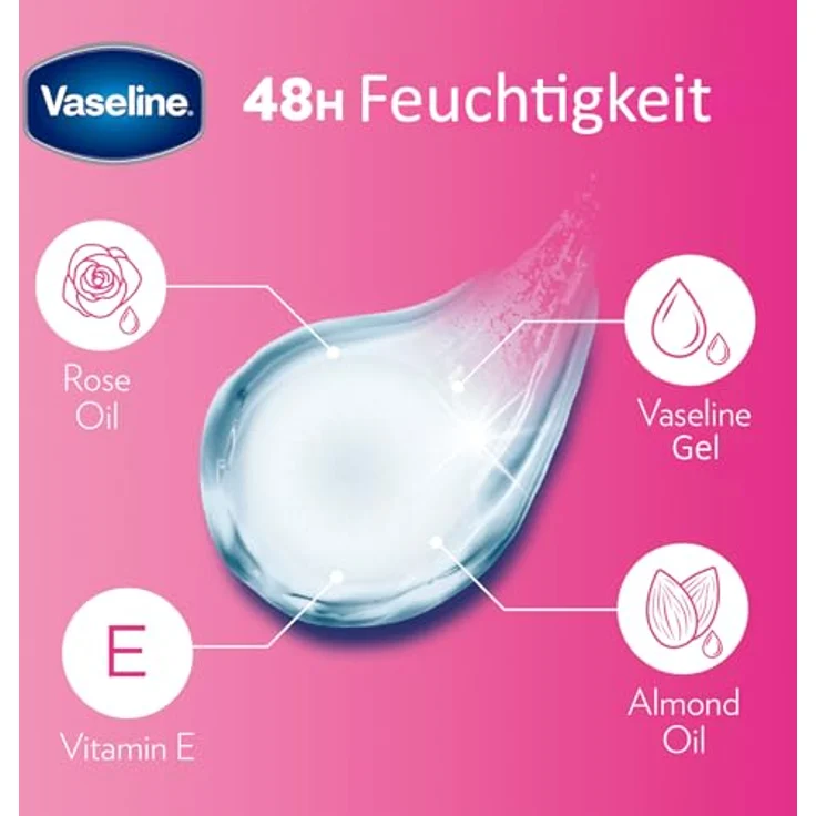 Vaseline Lip Therapy Rosy, Getönter Lippenbalsam mit Mandel- und Rosenöl, 48h Feuchtigkeit, 4.8 g – Bild 4