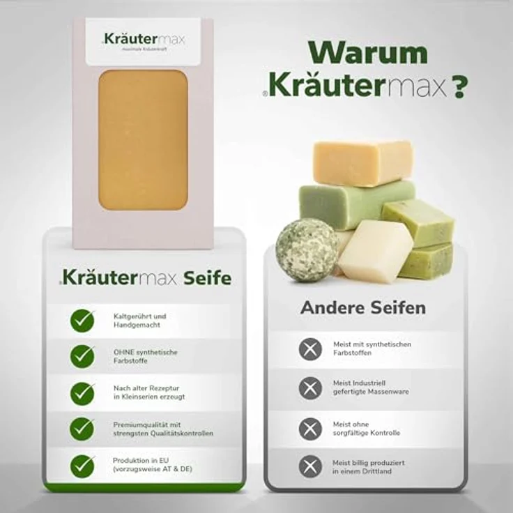 Kräutermax Propolis Pflanzenöl Seife 1 x 100 g, Handseife mit natürlichen Inhaltsstoffen und rückfettender Wirkung – Bild 3