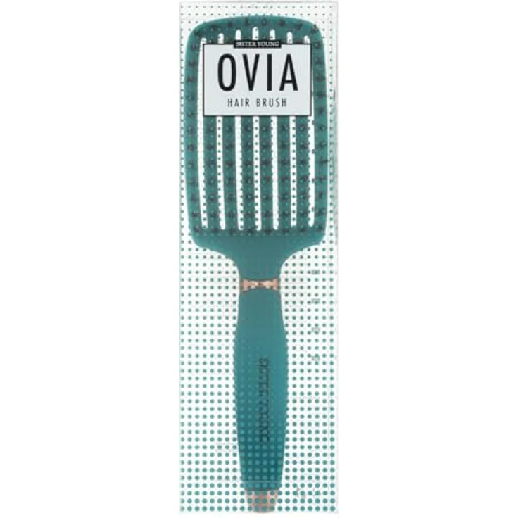 Sister Young OVIA GREEN BV, Professionelle No Tangle Bürste mit Wildschweinborsten und belüftetem Bürstenkörper für glattes, glänzendes Haar – Bild 6